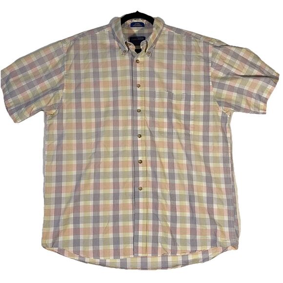 Pendleton Short Sleeve Button Shirt Men's Size L Multicolor Plaid - Picture 1 of 5